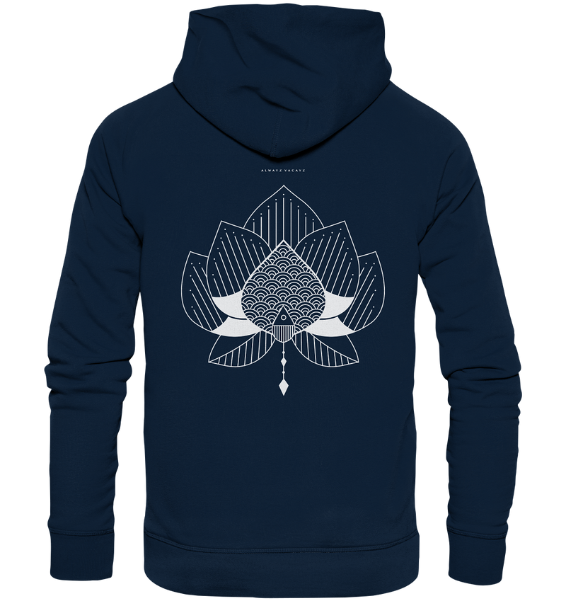 The Lotus (Front & Back Print) - Organic Hoodie UNISEX