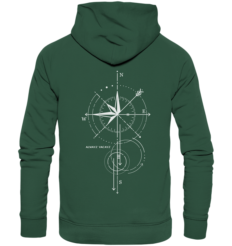 The Compass (Front & Back Print) - Organic Hoodie UNISEX