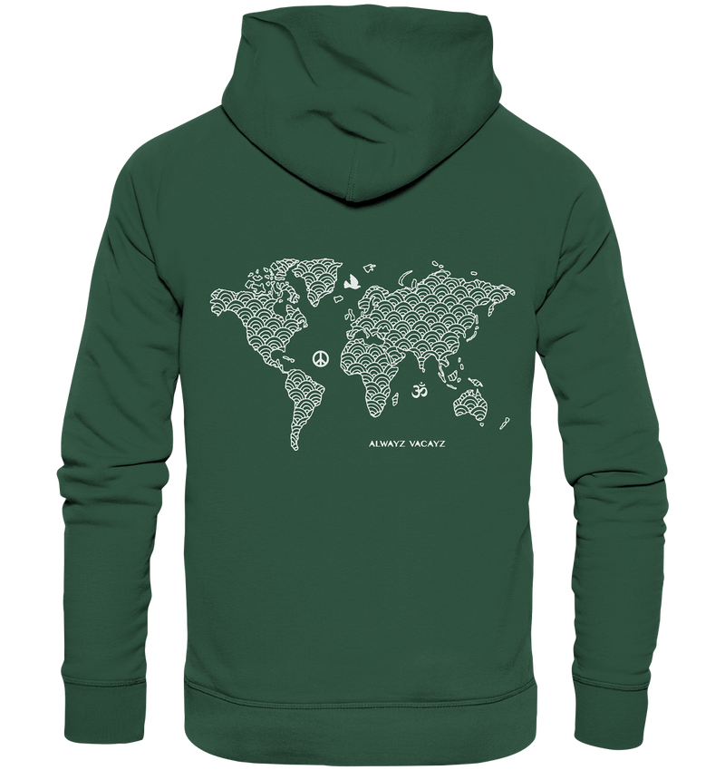 The Worldmap (Front & Back Print)- Organic Hoodie UNISEX