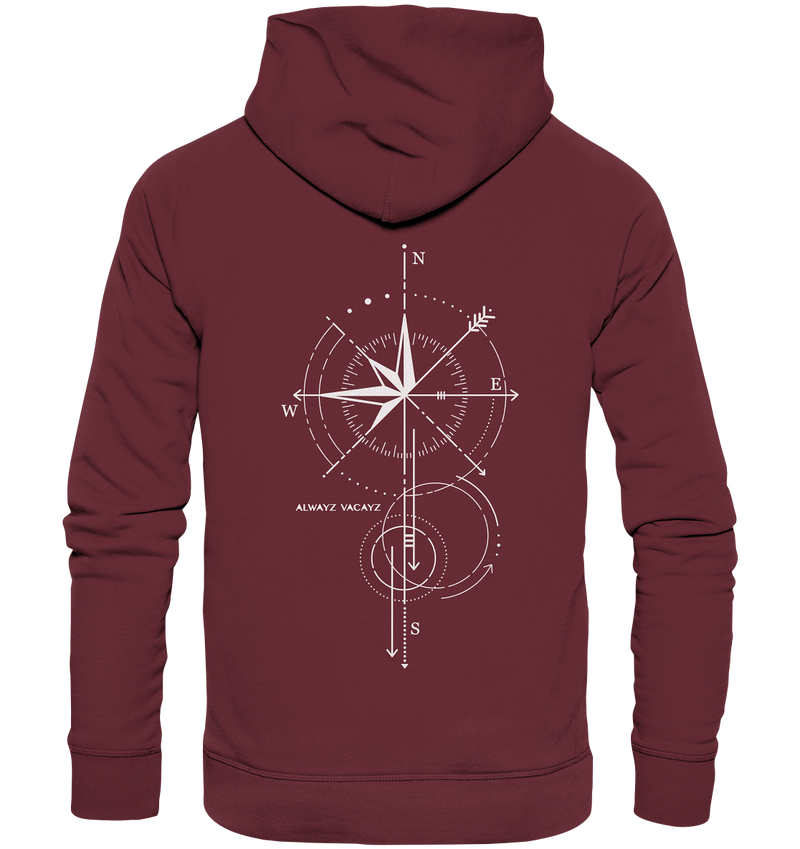 The Compass (Front & Back Print) - Organic Hoodie UNISEX