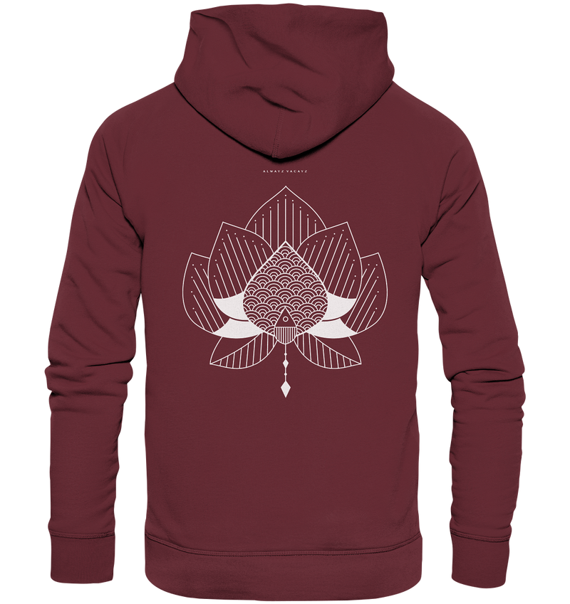 The Lotus (Front & Back Print) - Organic Hoodie UNISEX