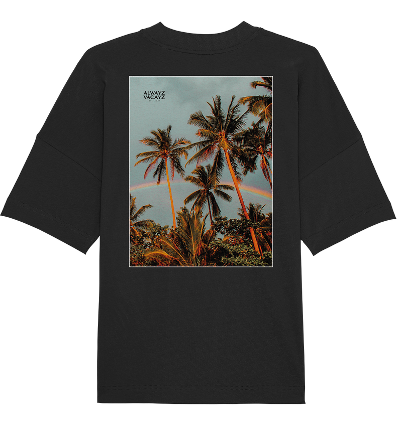 Rainbowpalms (Back Print) - Organic Oversize Shirt UNISEX