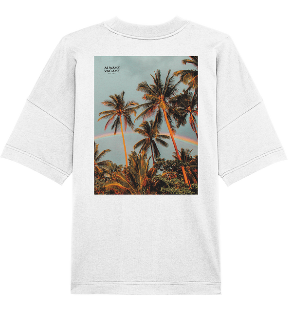 Rainbowpalms (Back Print) - Organic Oversize Shirt UNISEX