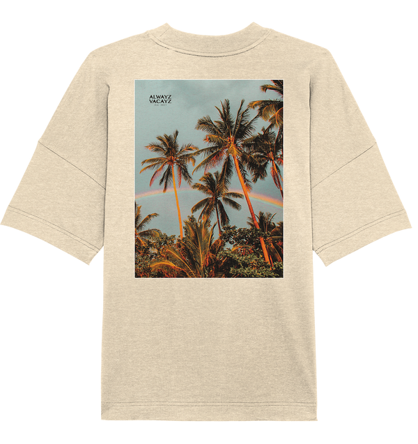 Rainbowpalms (Back Print) - Organic Oversize Shirt UNISEX